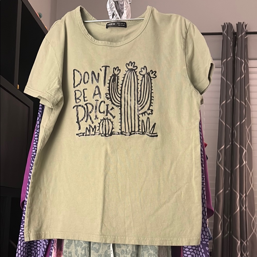 Olive Green Cactus Graphic Tee